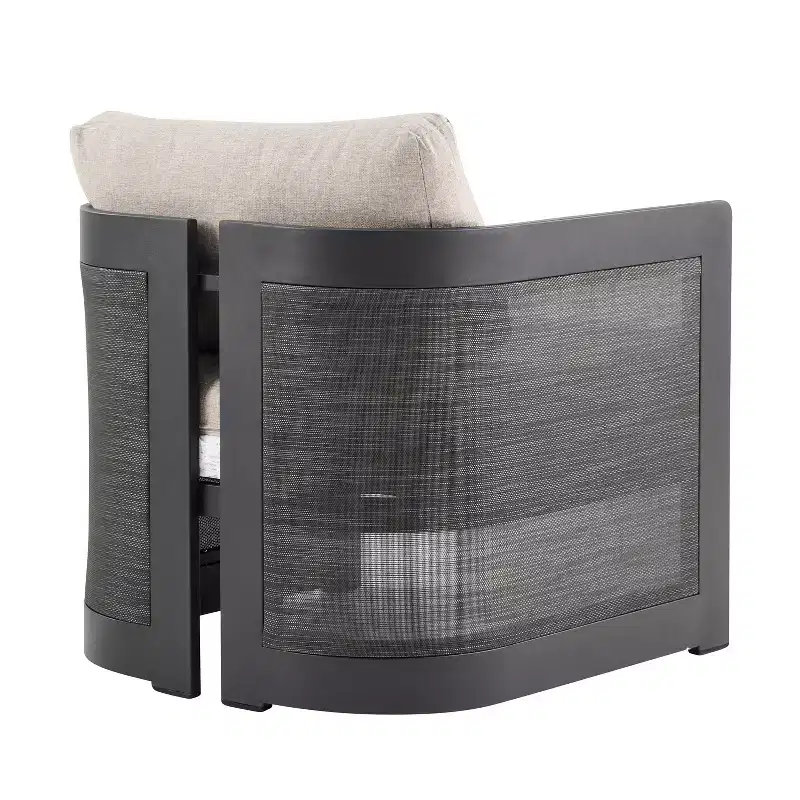 Christopher Knight Home Kamal Modern Patio Aluminum Olefin Upholstered Club Chairs with Cushion