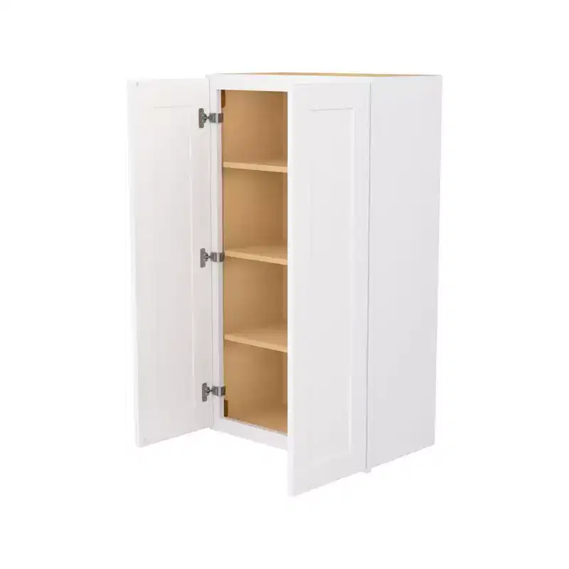 HOMLUX Easy-DIY 12 in D x 42 in H in Shaker White Ready to Assemble Wall Kitchen Cabinet 2 Doors-3 Shelves