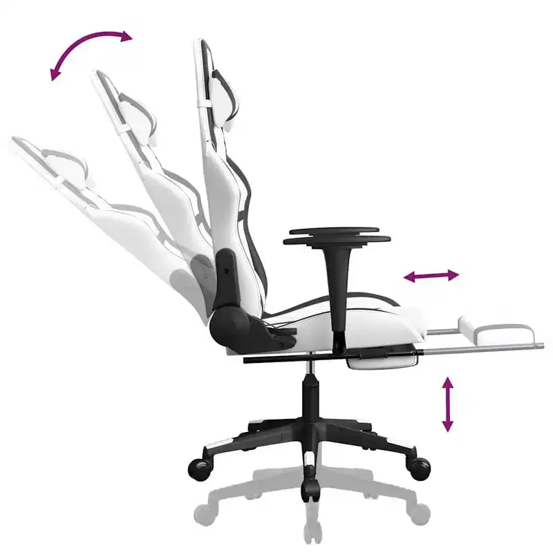 vidaXL Gaming Chair Black and Red