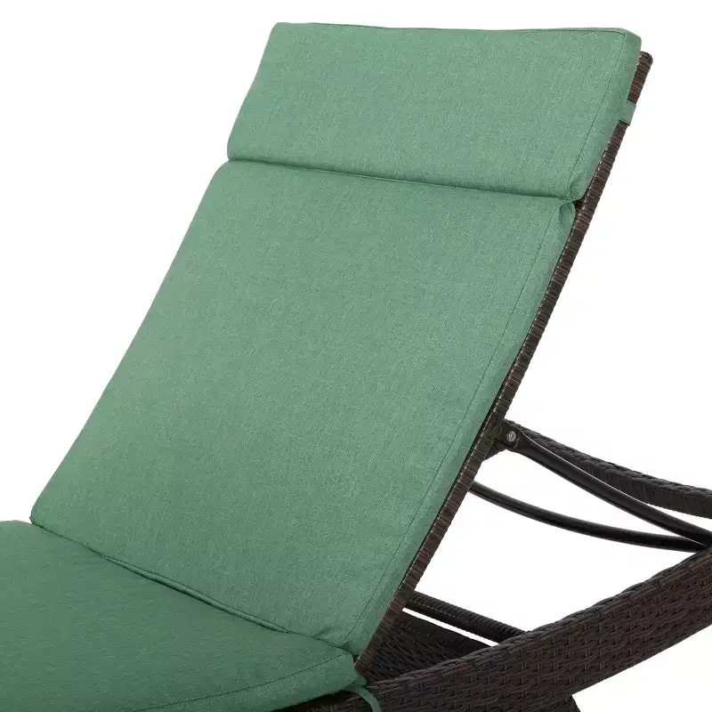 GDFStudio Olivia Multibrown 3 Piece Armless Chaise Lounge Chat Set with Cushions