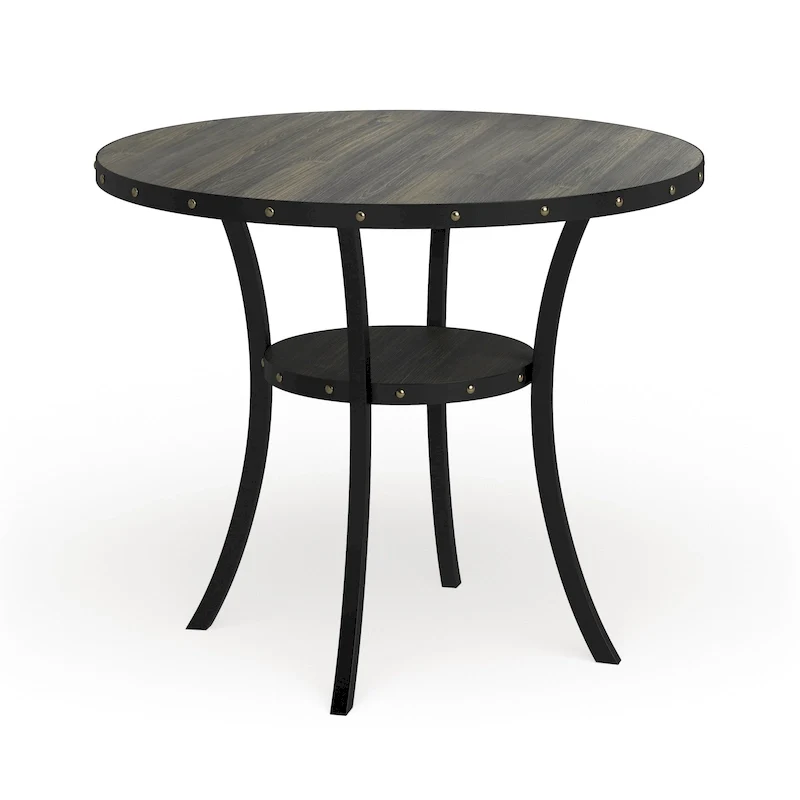 Brown Round Counter Height Dining Table, Seats 4–6