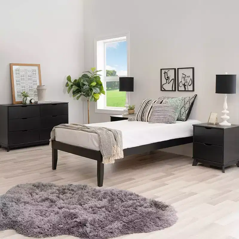 Powell Pensy Twin Platform Bed Dresser and Nightstand