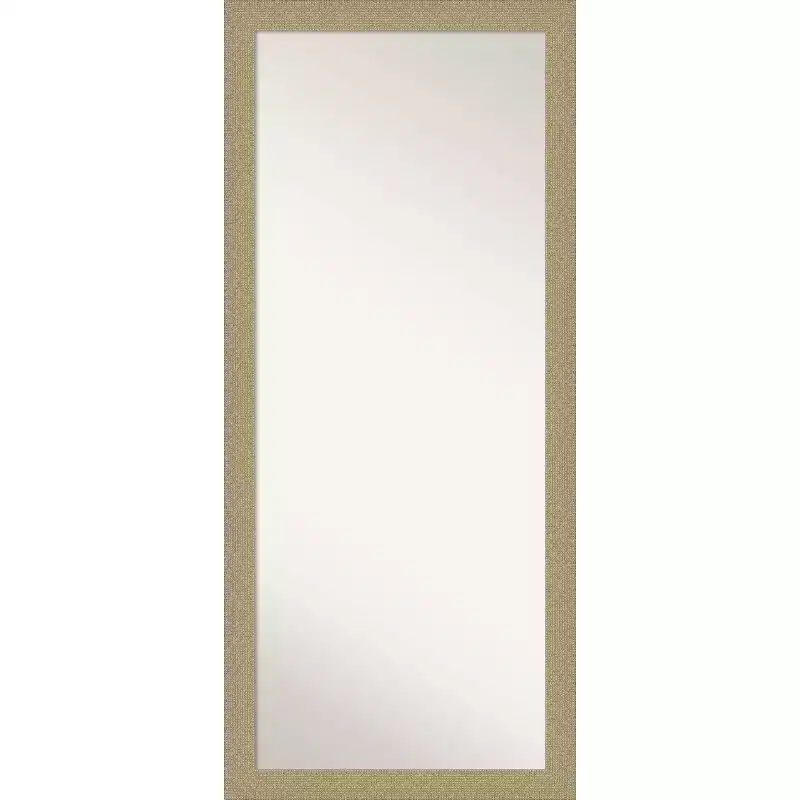28" x 64" Non-Beveled Mosaic Gold Full Length Floor Leaner Mirror - Amanti Art: Large, Elegant Design, Easy to Mount