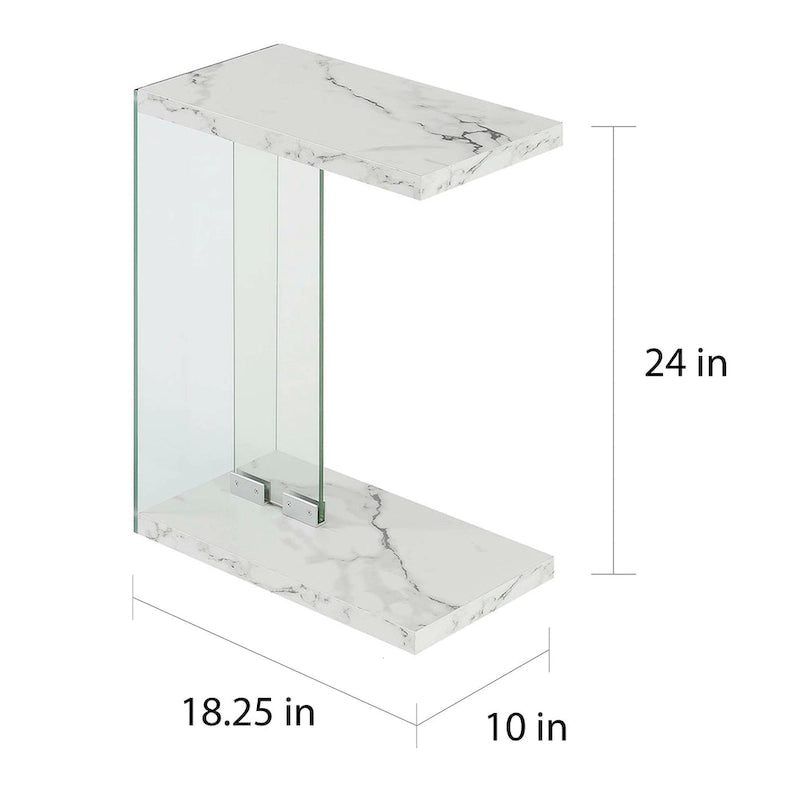 Glass C End Table