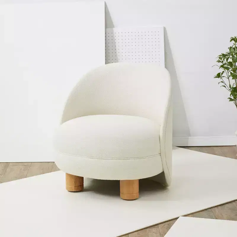 Gracelyn Boucle Accent Chair - SFV5123 - Ivory/Natural - Safavieh Couture