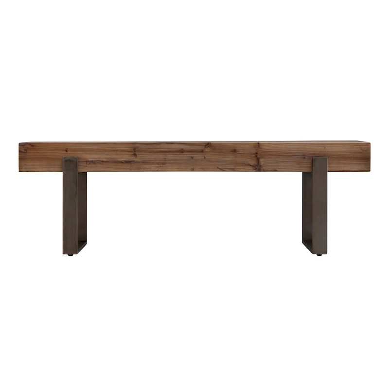 Dunlap Industrial Reclaimed Wood Bench