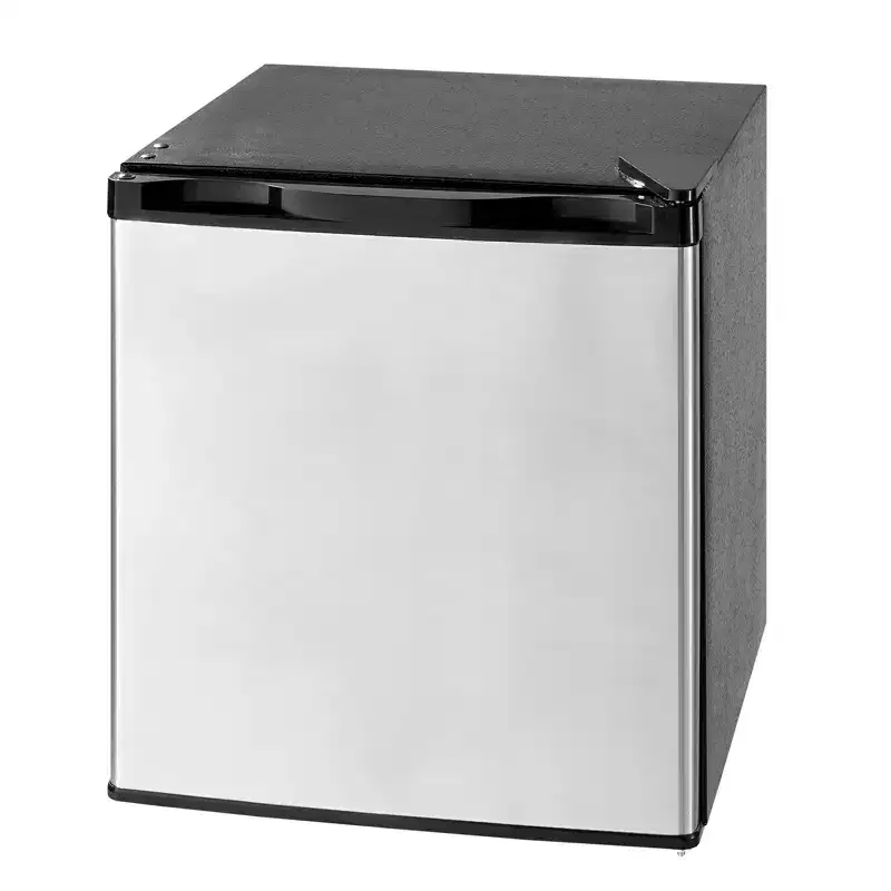 VEVOR Mini Fridge, 1.6 Cu.Ft, Single Door Compact Refrigerator, Metal Shelf, Energy Efficient Small Refrigerator, Reversible Door, Silver