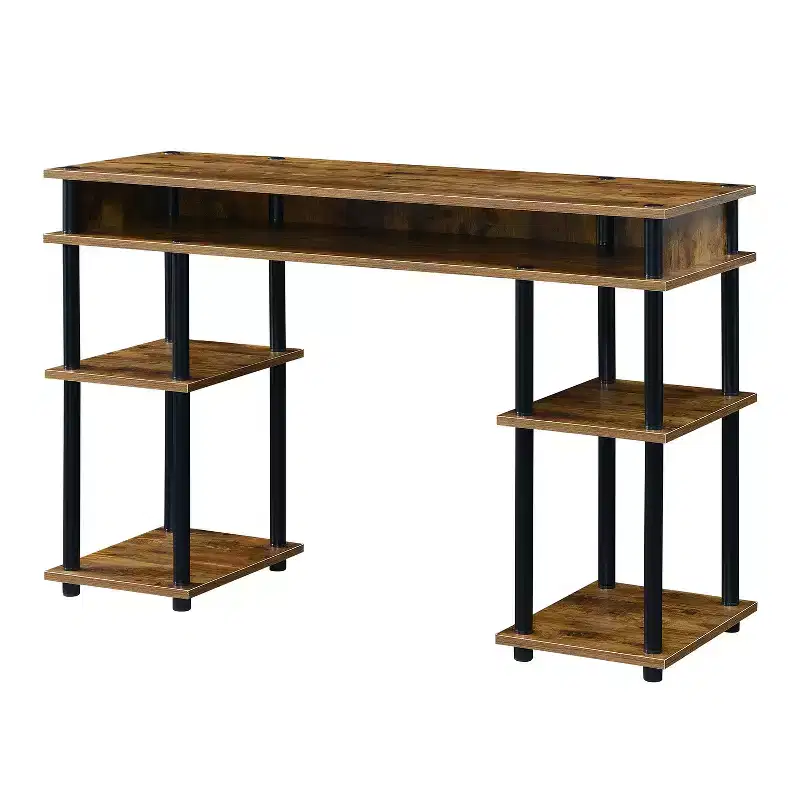 HomeStock 28 in.H Black Color Wood Composite Computer Desks with All Purpose Drawer