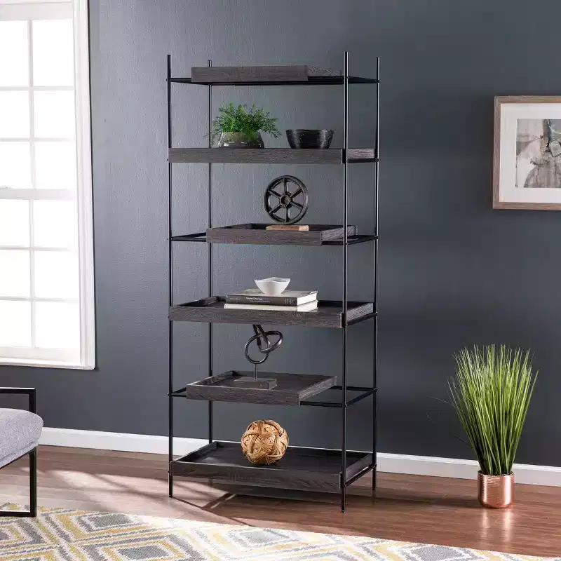 Deckenly Sliding Shelf Etagere - Black - SEI
