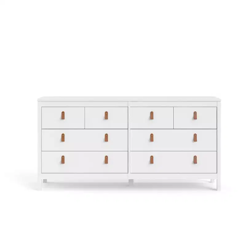 HomeStock Madrid 8 Drawer Double Dresser Modern Traditional Style 12345