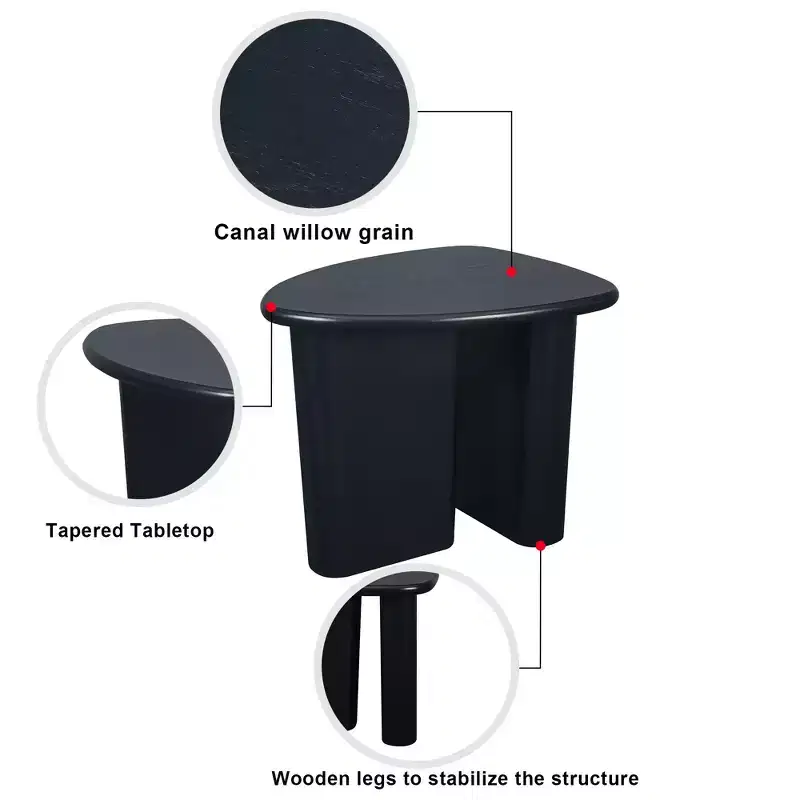 Zeus & Ruta 35.59 in. Tapered Tabletop Side Table