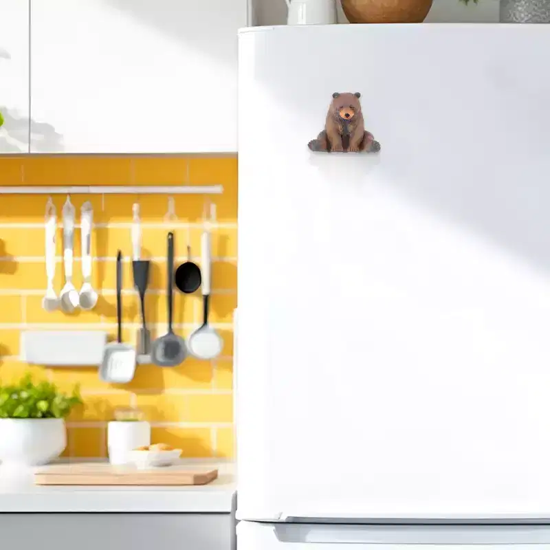 Unique Bargains Decorative Magnets Magnetic Fridge Sticker Irregular Shape Resin Brown 1 Pc