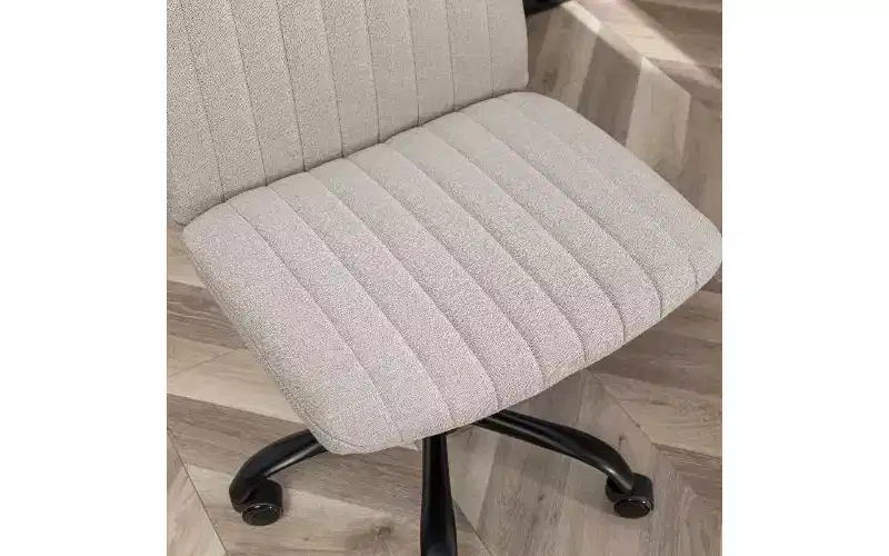 360 Swivel Chair Height Adjustable Ergonomic Office Chair, Fabric Home Office Desk Chair with Thick Foam Padding & Sturdy Metal Base