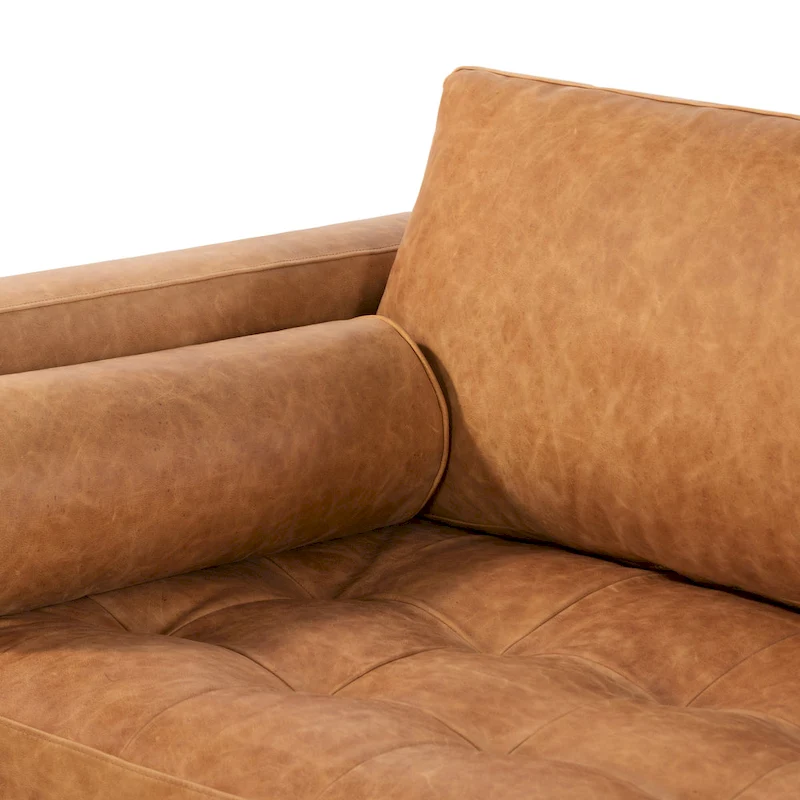 Poly & Bark Napa 104.5 Right-facing Sectional Sofa - Full Grain Genuine Italian Leather