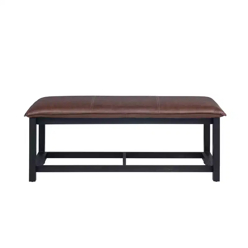 Pillow Top Bench – Chestnut Finish