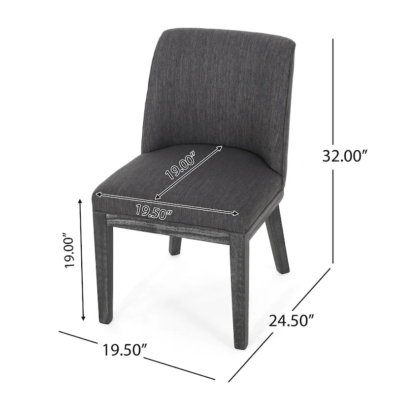 Camas Fabric Upholstered Wood Dining Chairs (Set of 2) by Christopher Knight Home