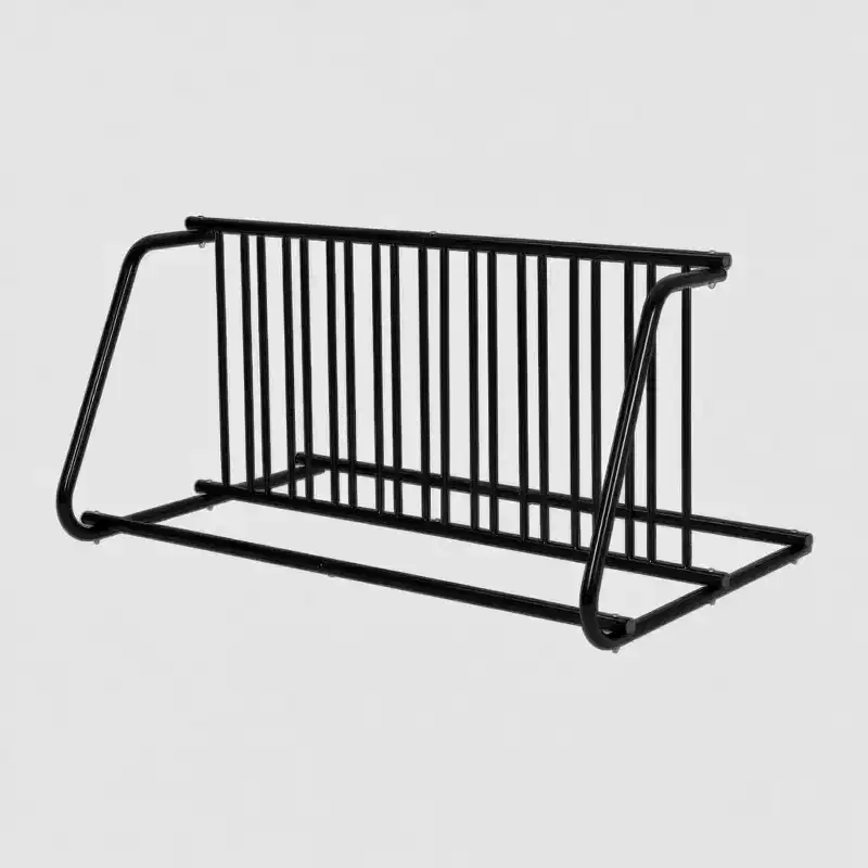 Commercial Heavy Duty Bike Rack  10-Bike Freestanding Grid Storage Stand, Steel Organizer for Garage, School, Store, Outdoor, Black