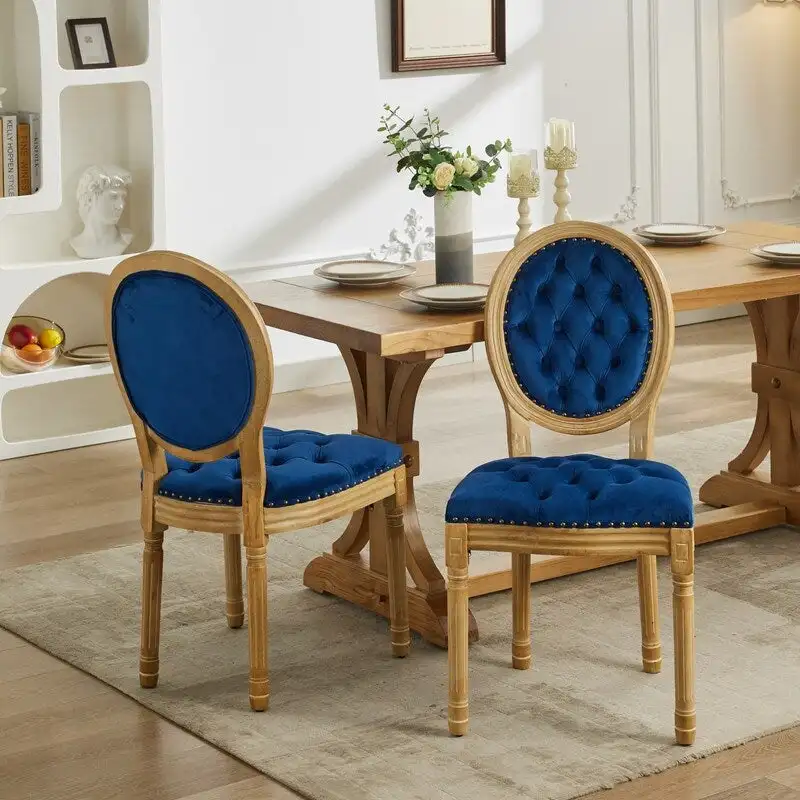 French Dining Chair with Nailhead Trim Set of 6