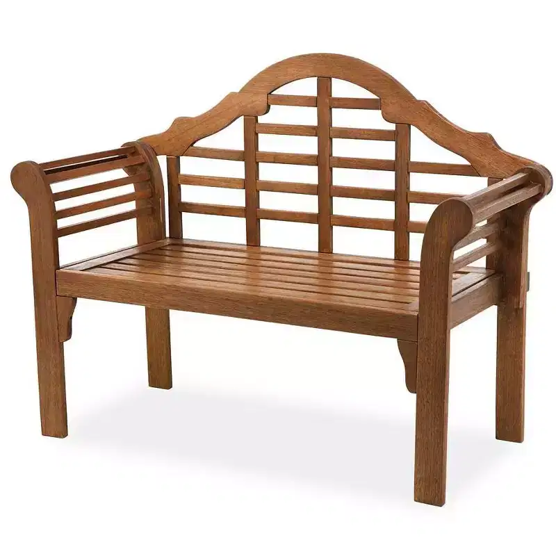 Plow & Hearth Lutyens Wood Garden Bench, in Natural
