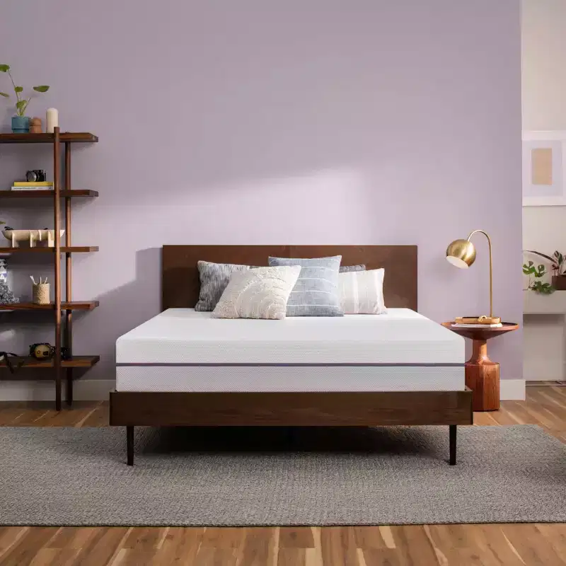 The Purple Mattress 9.25 Medium Gel Foam Mattress with 2 GelFlex Grid, White
