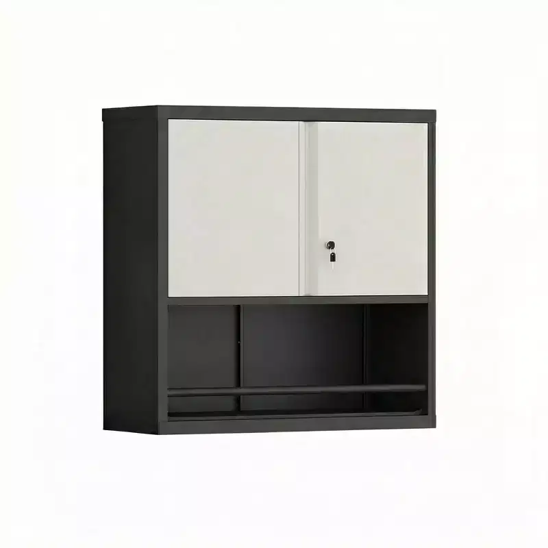 Metal Adjustable 2 Doors Metal Kitchen Pantry Cabinet With Adjustable Shelves