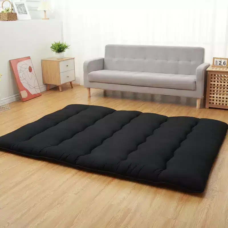 Japanese Floor Futon Mattress  Thick Tatami Sleeping Pad, Portable Roll-Up Bed for Home & Camping