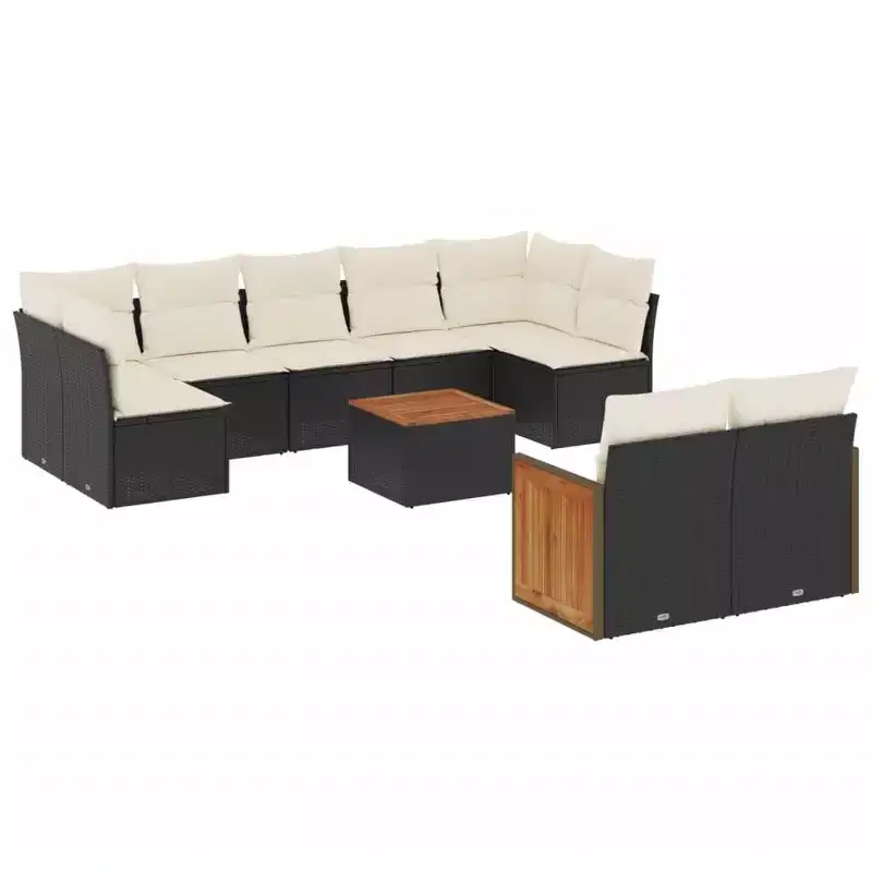vidaXL Modular Garden Sofa Set with Cushions in Various Colors