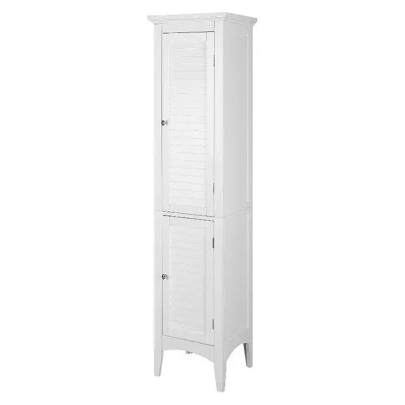 Slone Two Door Shuttered Linen Cabinet - Elegant Home Fashion