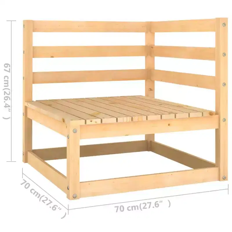 vidaXL Garden Lounge Set Pine Solid pine wood Modular