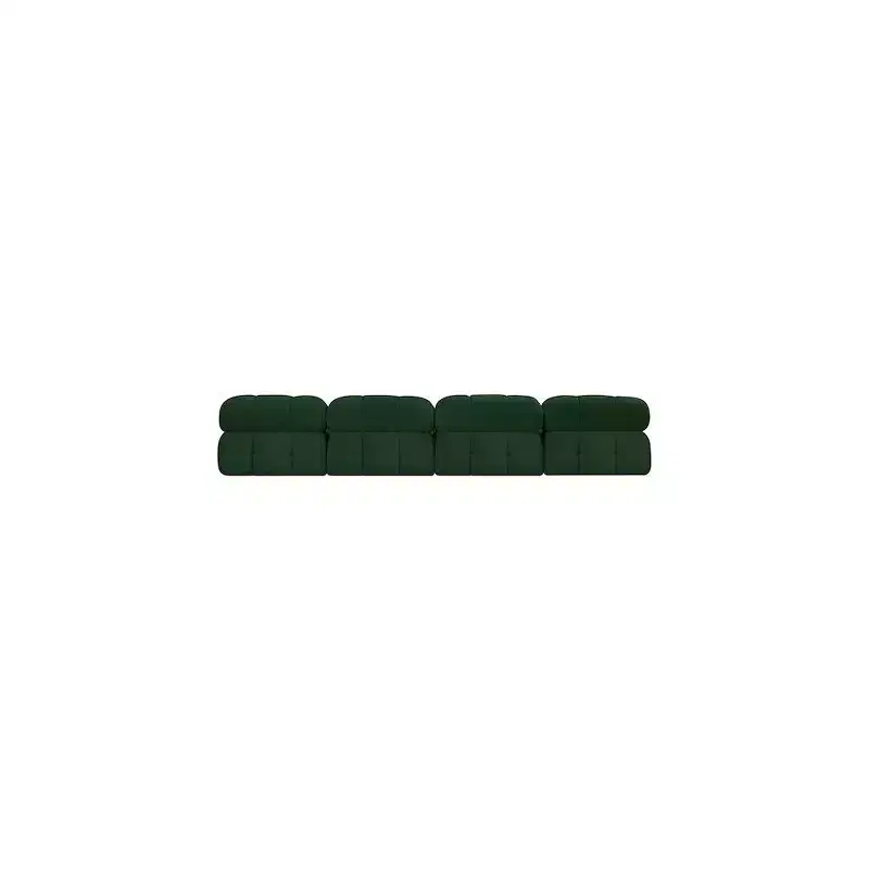Ames Green Boucle Fabric Modular Sofa
