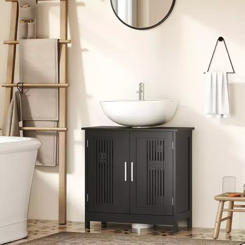 Under Sink Cabinet with 2 Doors and Adjustable Shelf