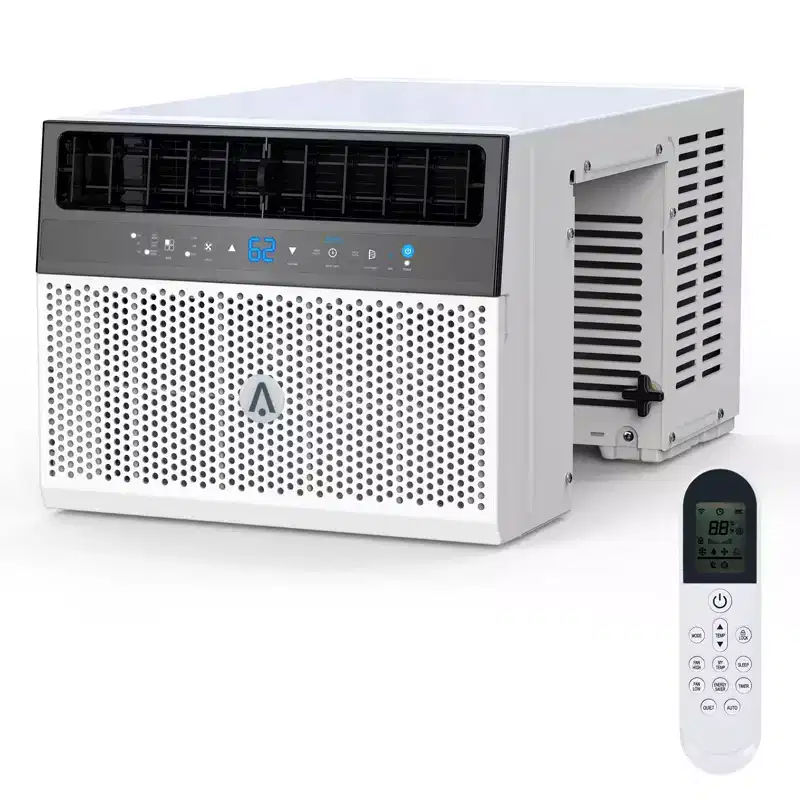 Acekool 8,000 BTU Window Air Conditioner, U-Shaped Quiet AC Unit with Dehumidifier & Fan, Cools Up to 370 Sq Ft, Remote, Easy Install