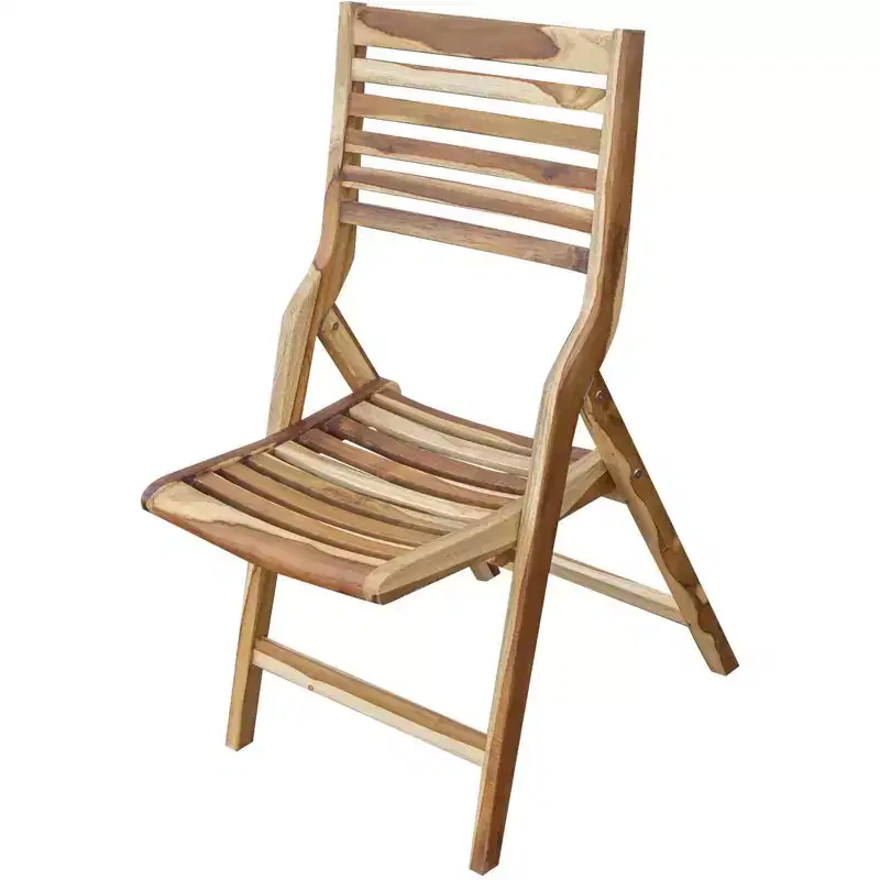 22 Brown Solid Wood Outdoor Folding Dining Chair