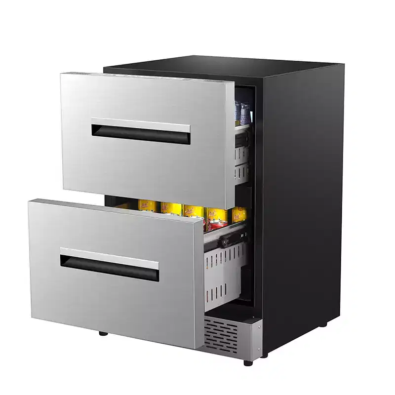 Equator 24-in 2 Drawer Freestand/Built-In Convertible Freezer/Refrig Stainless