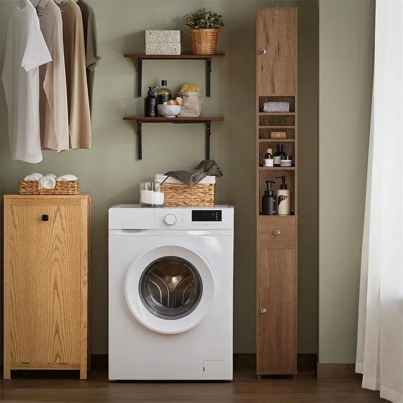 Black Bathroom Tall Cabinet - 7.87D x 7.87W x 70.87H
