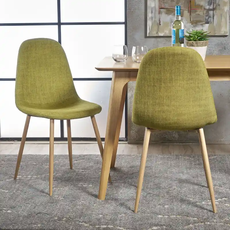Raina Mid-century Upholstered Dining Chairs (Set of 2) by Christopher Knight Home