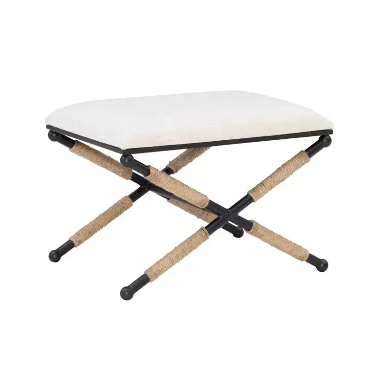 Ashburn Campaign Accent Stool - Linon