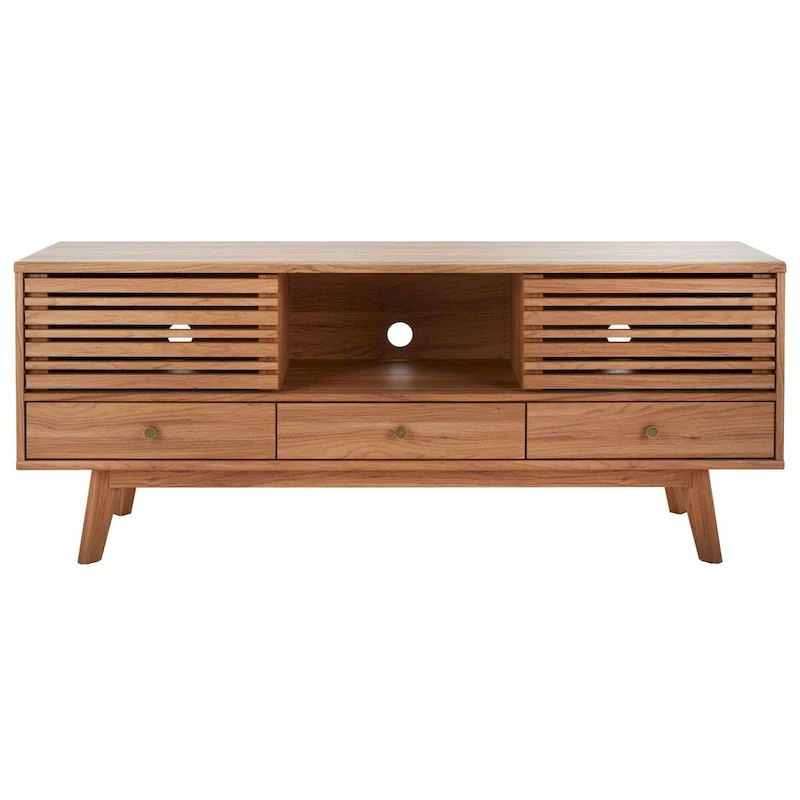 SAFAVIEH Ciera 3-Drawer Entertainment TV Media Stand (65 Flatscreen TV) - 58.7 In. x 15.2 In. x 23.9 In. - 59Wx15Dx24H