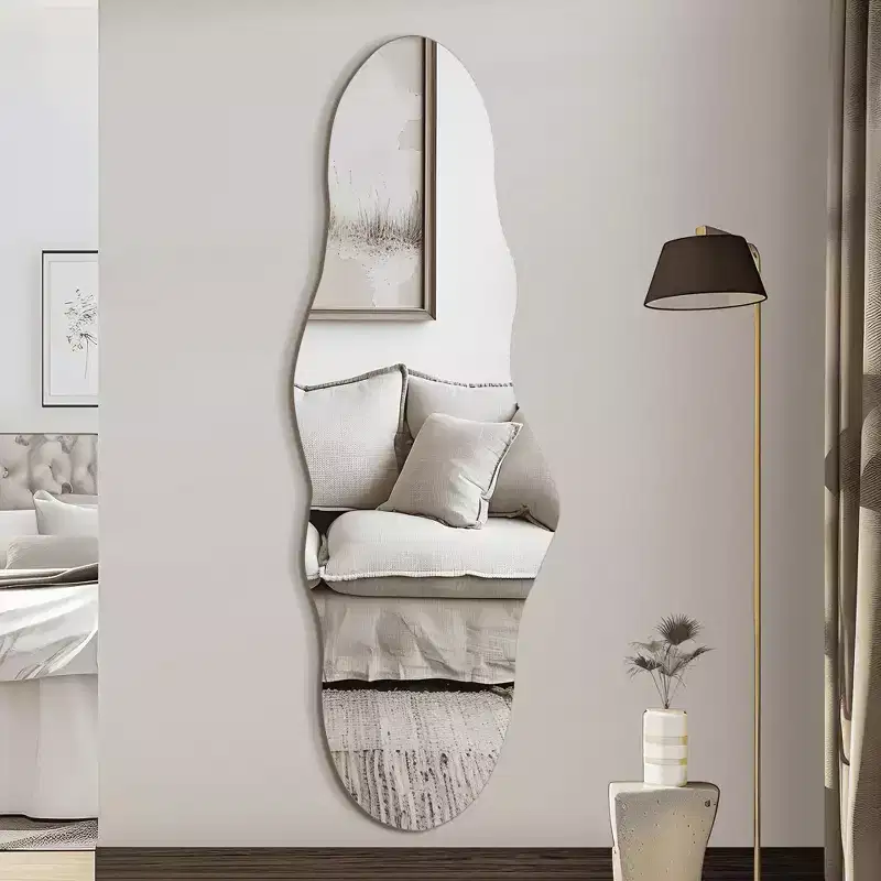 MAYEERTY Hanging Mirror Frameless Irregular Shape