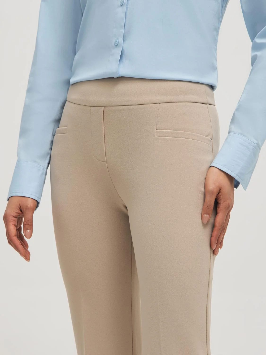 Straight Leg Crepe Pants