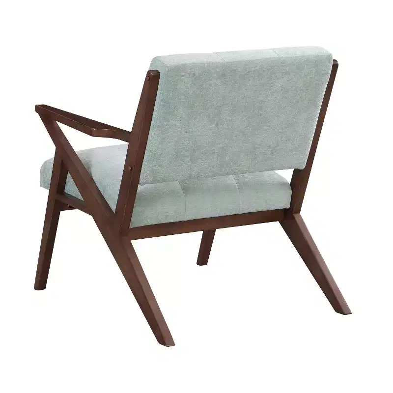 30 Mid-Century Modern Accent Chair, Plush Cushions Angled Arm Solid Wood Frame Ergonomic Design, Living Room Bedroom Office