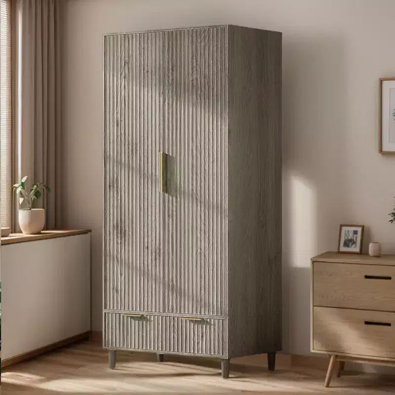 Wardrobe Armoire 2 Door 1 Drawer