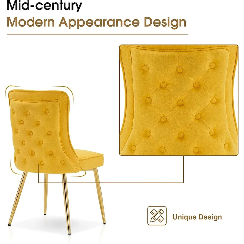 Ivinta Tufted Button Back Room Chair Set of 2