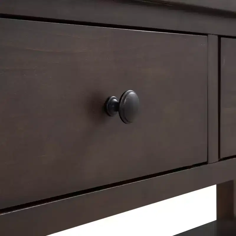 Whisen Modern Design Console Table with 3 Drawers and 2 Open Shelves