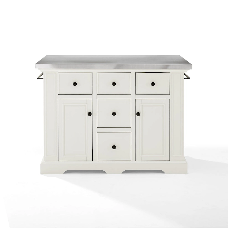 Crosley Julia Stainless Steel Top Kitchen Island - 50 W x32 D x 36 H