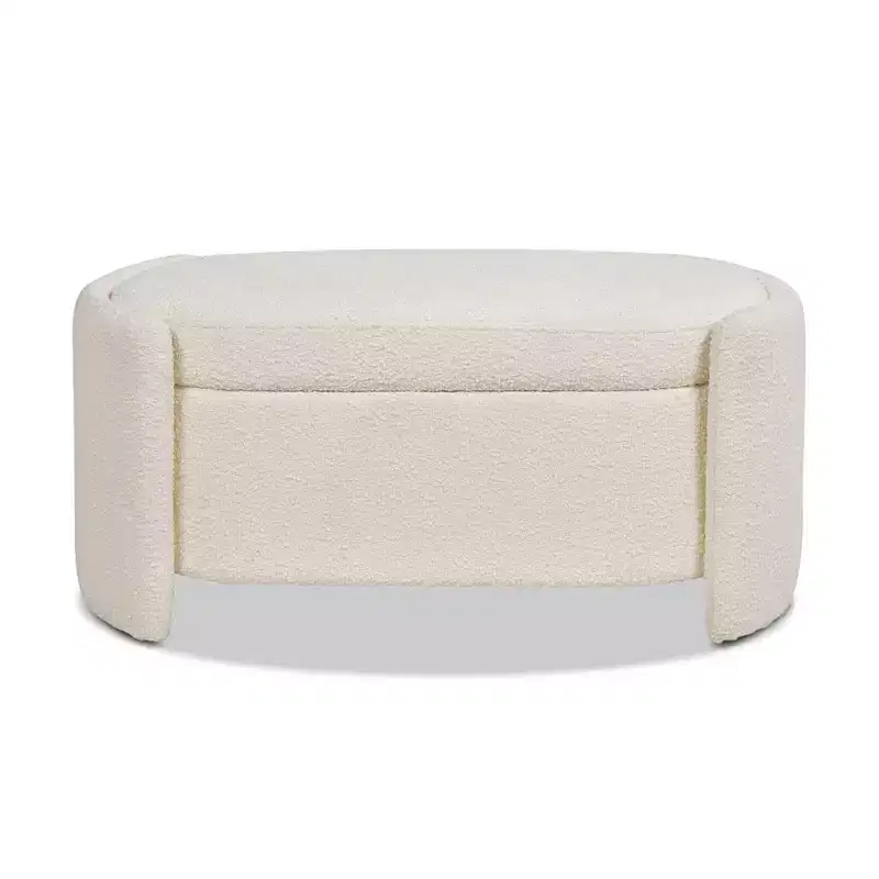 43 Upholstered Oval Storage Bench