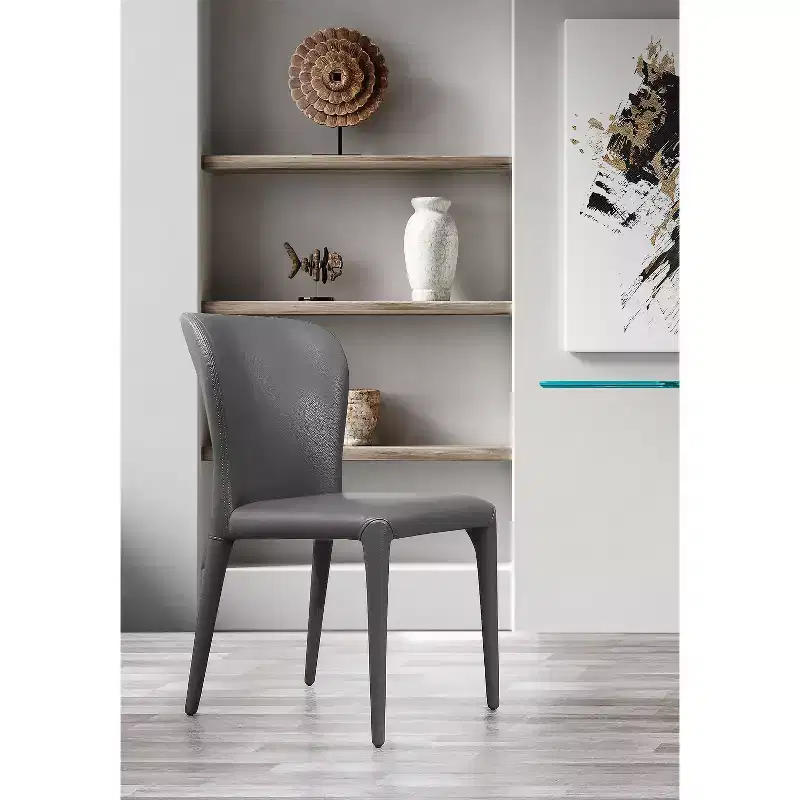 20 in. White Faux Leather Dining Chair, Stylish Inviting Dining Space Seating