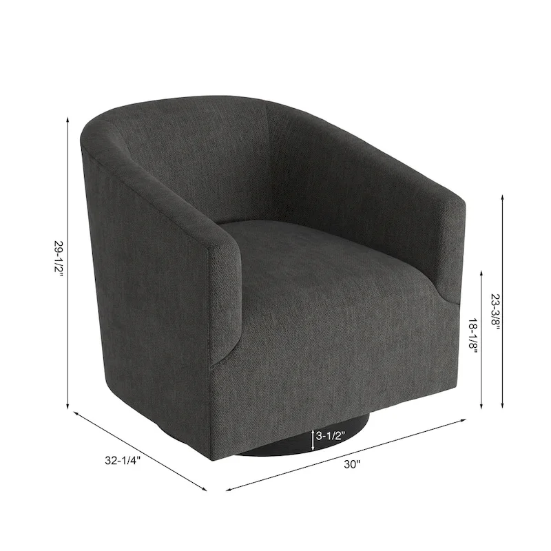 Copper Grove Pregrada Wood-base Swivel Chair