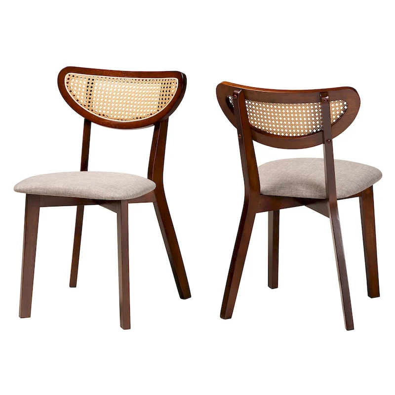 Mid-Century Modern Wood Dining Chair (2-Pack)