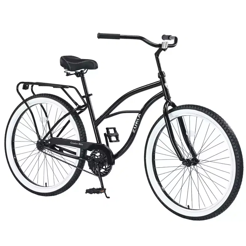 Okak 26IN Single Speed Cruiser Bikes with Steel Frame, Adult Bike with Wide Wheels and Rear Coaster Brakes, Bicycle for Mens and Women